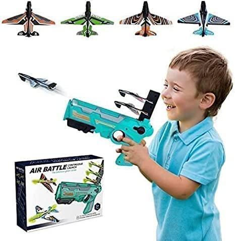 Airplane Launcher Toy Gun with Foam Glider