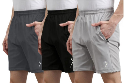 Combo of 3 Men's Cotton Polyester Shorts